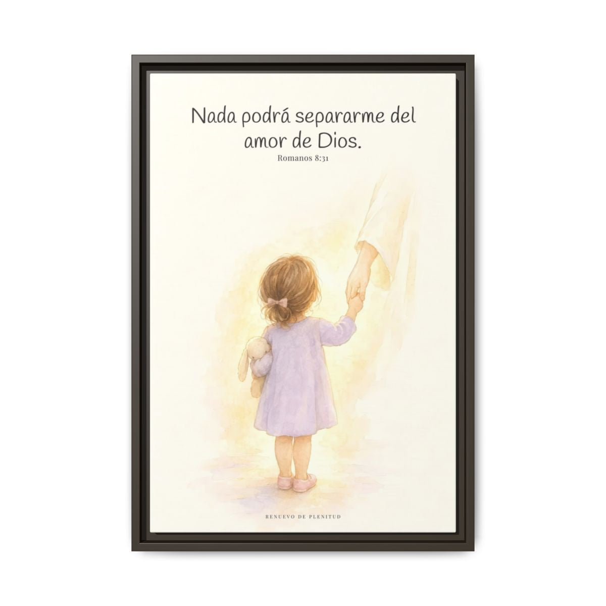 Nada podrá separarme del amor de Dios | Cuadro de inspiración bíblica | Romanos 8:31 — 16×24 pulgadas, marco espresso, vista frontal