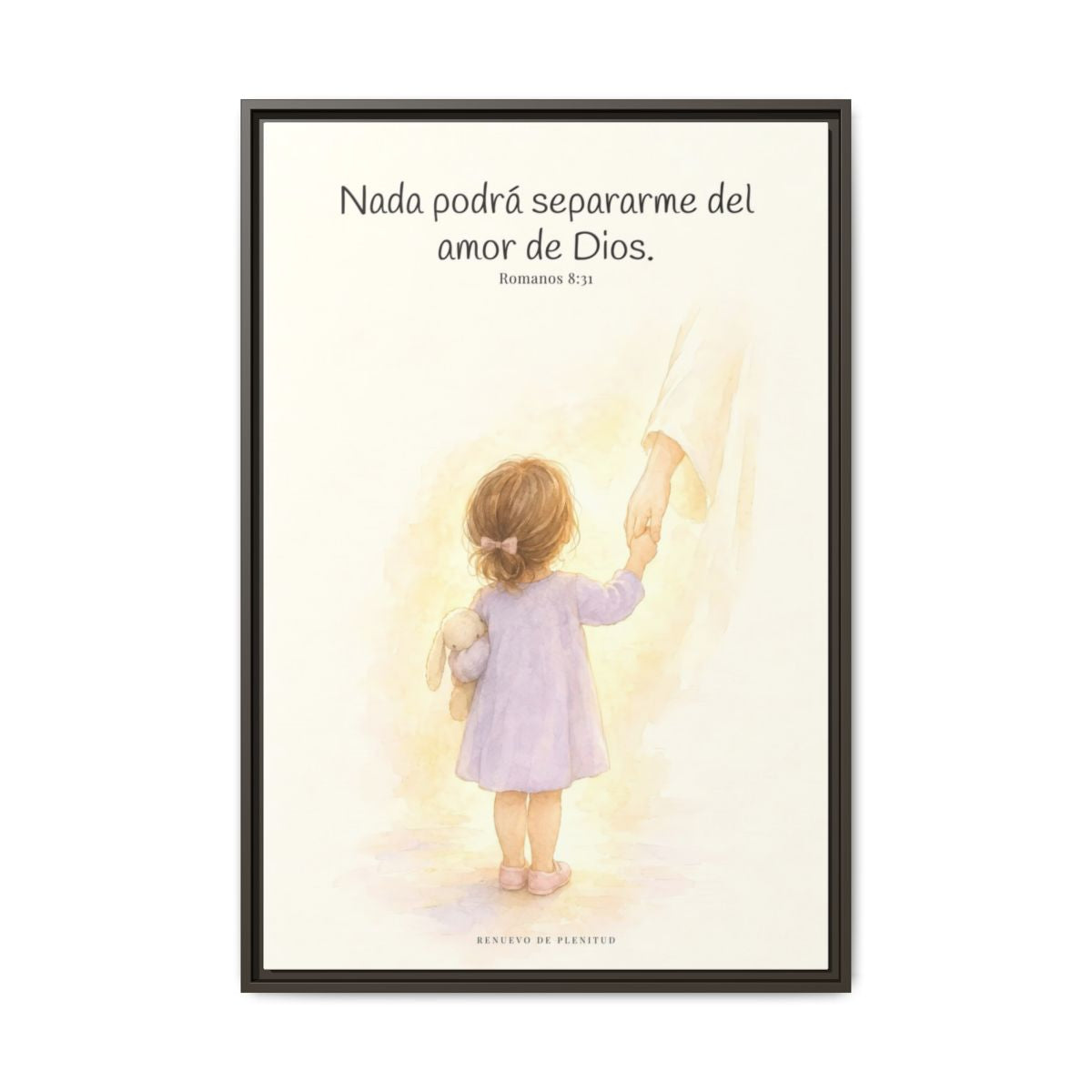 Nada podrá separarme del amor de Dios | Cuadro de inspiración bíblica | Romanos 8:31 — 24×36 pulgadas, marco espresso, vista frontal