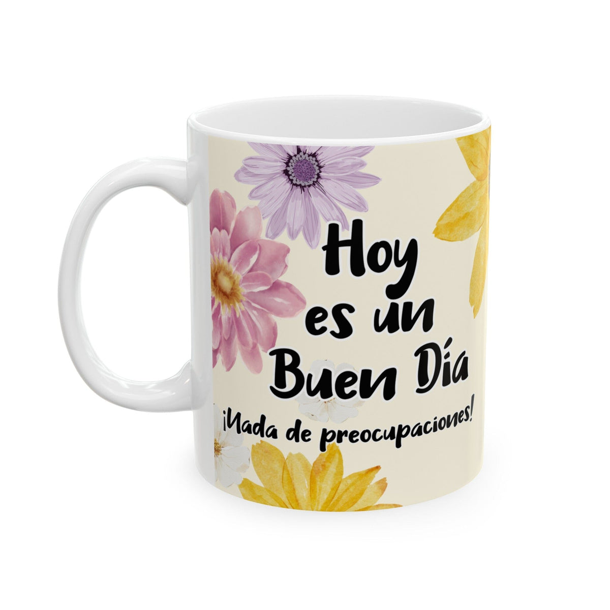 Taza Blanca de Fe: Un Día Sin Preocupaciones (11oz, 15oz) Mug Printify 11oz 