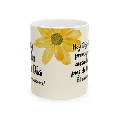 Taza Blanca de Fe: Un Día Sin Preocupaciones (11oz, 15oz) Mug Printify 
