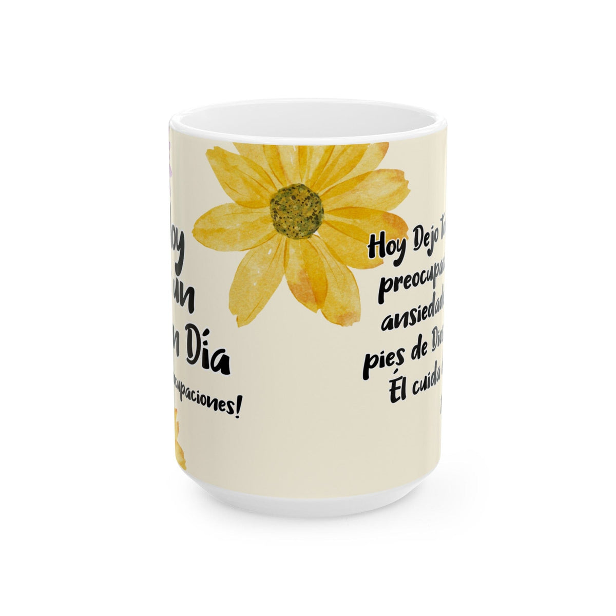 Taza Blanca de Fe: Un Día Sin Preocupaciones (11oz, 15oz) Mug Printify 