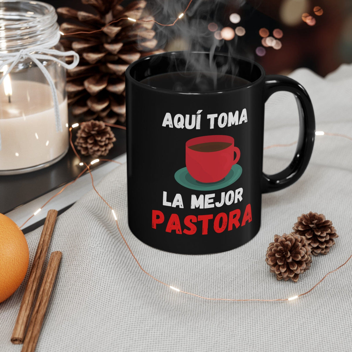 Taza de Café Elegante "Fe y Devoción" 11 onzas Mug Printify 