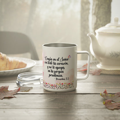 Taza de Viaje Inspiracional "Confianza en Dios, 10oz Mug Printify 