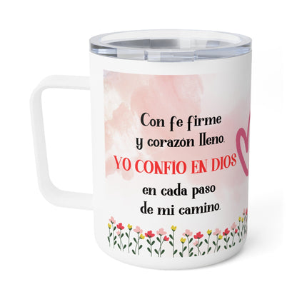Taza de Viaje Inspiracional "Confianza en Dios, 10oz Mug Printify 